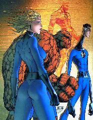   Represente : L'homme Elastique, La Torche Humaine, La Femme Invisible, La Chose  Fantastic Four - Collection : Marvel Classic Auteur : Michael Turner 2319x1800