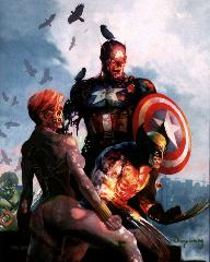   Represente : Wolverine, Captain America  X-men Prime - Collection : Semic Hors-série Auteur : Arthur Suydam 1960x1569