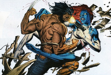   Represente : Mystique, Wolverine  Wolverine Auteur : Ron Garney 3545x5258